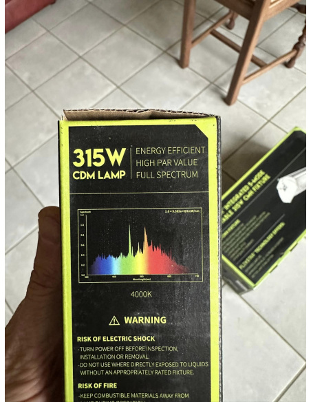 Lampe CMH 315W avec ampoule 3000K