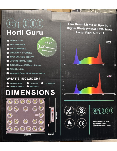 Koray G1000-G24 quantum board 3 umol/j - cro/flo
