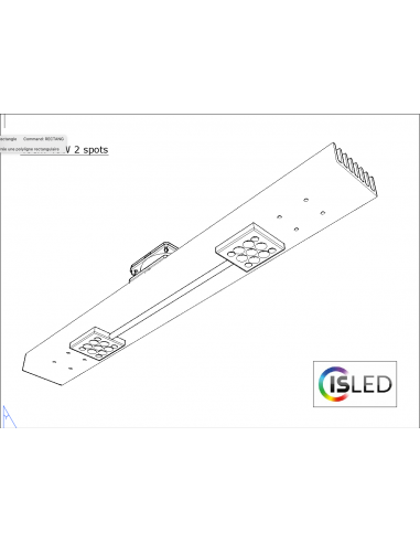 Lampe LED V6.3C Pure Croissance 40cm 40W 2 spots avec alim.