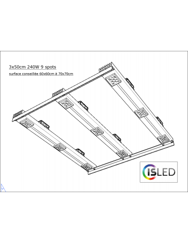 Lampe LED V6.4PF 180W 24V 9 spots