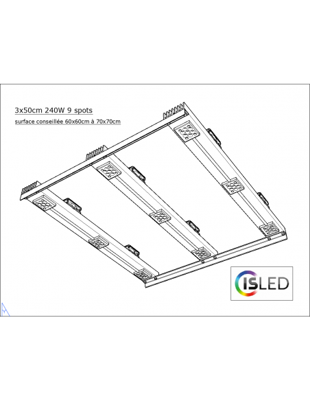 Lampe LED V6.4PF 180W 24V 9 spots