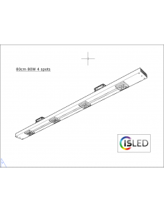 Rail LED V6F (Floraison Compatible Croissance) 80cm 80W...