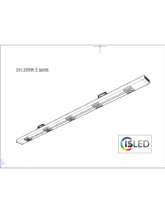 Rail LED V6F (Floraison Compatible Croissance) 100cm 100W...
