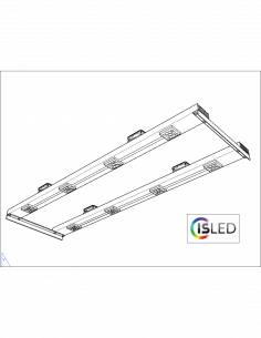 Lampe LED V6.3C Pure Croissance 2x80cm 160W 8 spots avec...