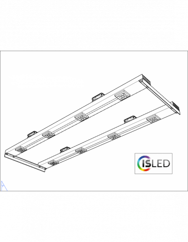 Lampe LED V6.3C Pure Croissance 2x80cm 160W 8 spots avec alim.