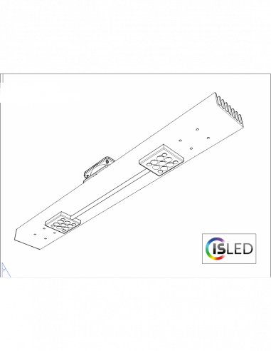 Rail LED V6.3C Pure Croissance 40cm 40W 24V 2 spots sans alim.